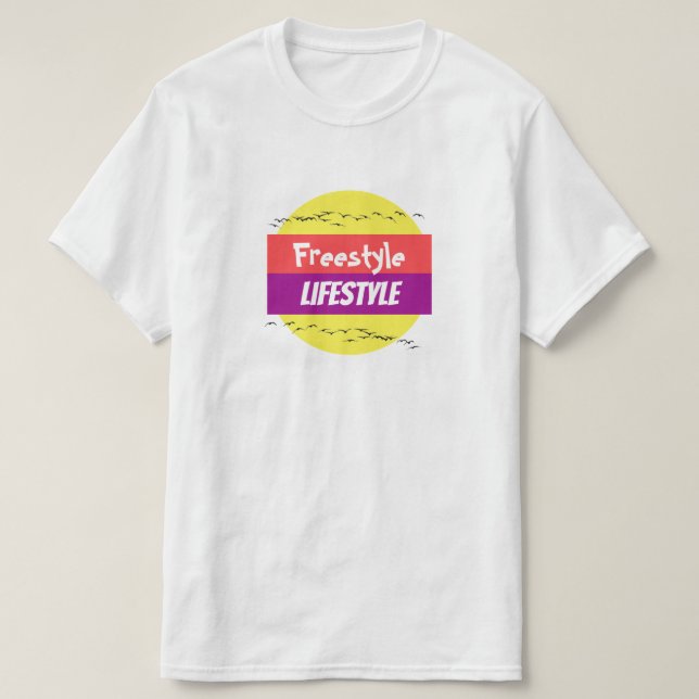 T-shirt style de vie libre (Design devant)