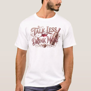 T-shirt Style Déclaration PARLER MOINS BOIRE PLUS Tendance