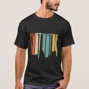 T-shirt Style Des Années 1970 Fort Wayne Indiana Skyline
