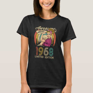 T-shirt Style des années 70 55e anniversaire pour femmes M
