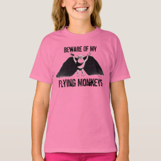 T-shirt Style dessin mignon singes volants chemise