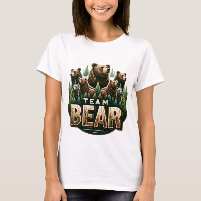 T-shirt Style d'ours d'équipe 2 (Devant)