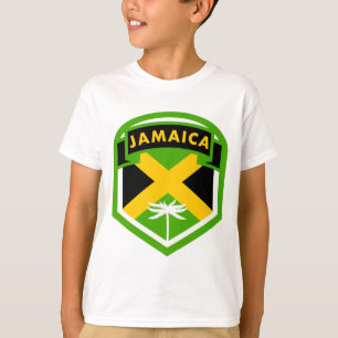 T-shirt Style du Bouclier du drapeau jamaïcain