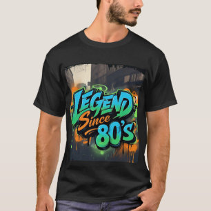 T-shirt Style Graffiti "Légende depuis les années 80" Mens