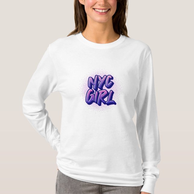 T-shirt Style Graffiti pour fille NYC (Devant)