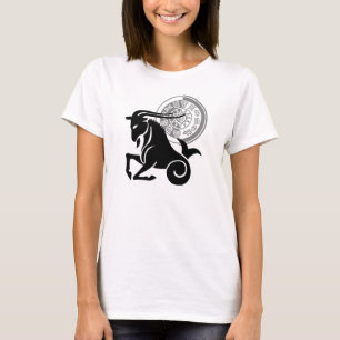 T-shirt Style grec Capricorne graphique de la chèvre marin