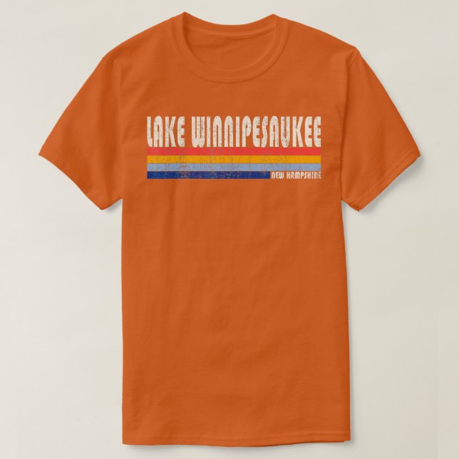 T-shirt Style Lake Winnipesaukee NH les années 70 80s vint (Design devant)