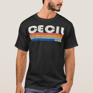 T-shirt Style les années 70 80s rétro Vintage Cecil, GA Pr
