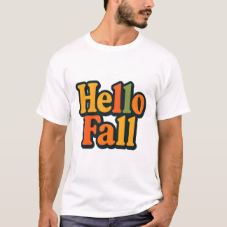 T-shirt Style les années 70 rétro Hello Automne Typographi