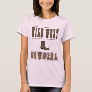 T-shirt Style occidental sauvage de cow-girl