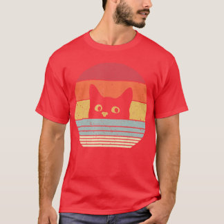 T-shirt Style Rétro Chat Shirt