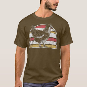 T-shirt Style Rétro Chicken Lover Funny Farmer Vintage Far