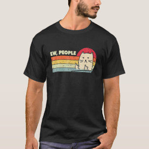 T-shirt Style Rétro Ew Personnes Chat Chat