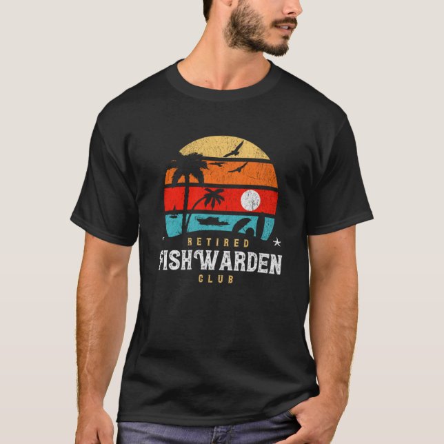 T-shirt Style Rétro Idée Gag Retraite Guerre de Poisson Re (Devant)