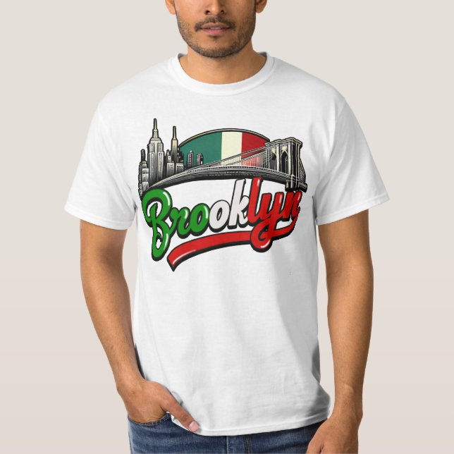 T-shirt Style rétro italien de Brooklyn (Devant)