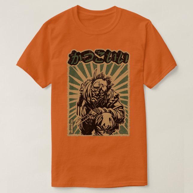 T-shirt Style rétro japonais Ninja pour Otaku et geek (Design devant)