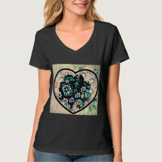 T-shirt Style rétro L'art cardiaque inspiré par la beauté 