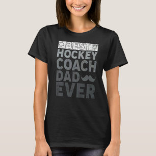 T-shirt Style Rétro Meilleur entraîneur de hockey papa Jam