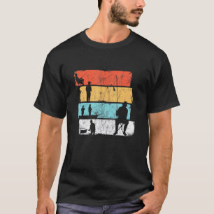 T-shirt Style Rétro Pêcheurs Rod Lucky Fishing Pa