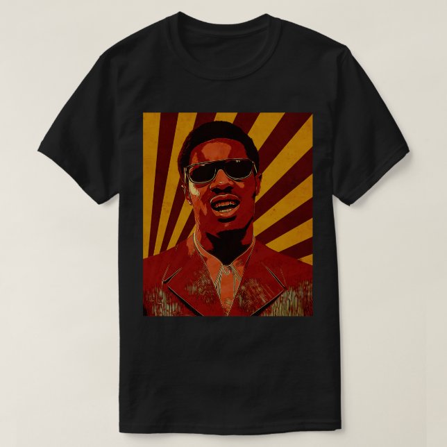 T-shirt Style rétro Stevie Wonder (Design devant)