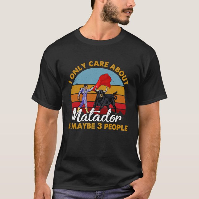 T-shirt Style Rétro Sunset Matador Bullfighter (Devant)