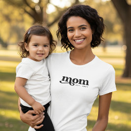 T-shirt Style Rétro Typographie Vintage Maman Etablie