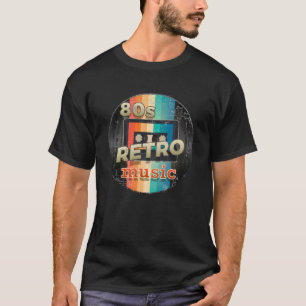 T-shirt Style Rétro Vielle école Vinyl Tape Cassette Vinta