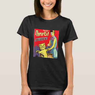 T-shirt Style Rétro Vintage Chat Kitty Kitten Feline Graph
