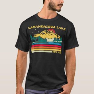 T-shirt Style rétro vintage New York Canandaigua Lake
