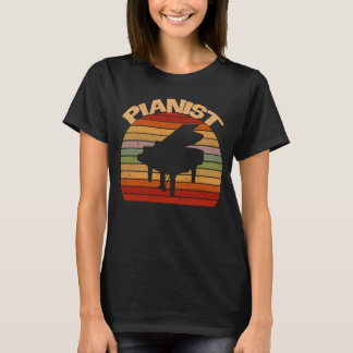 T-shirt Style rétro Vintage Piano Keyboard Musical Instrum