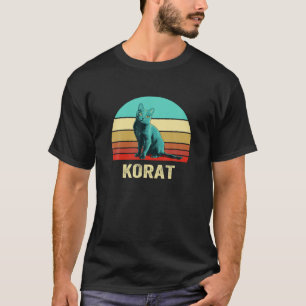T-shirt Style rétro vintage Sunset Korat Cat