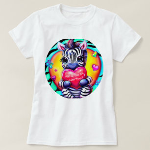 T-shirt Style rétro Zebra Valentine