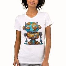 STYLE ROBOT OR BLEU GROS YEUX AMICAL