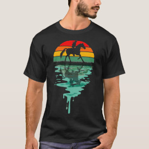 T-shirt Style Soleil Rétro Halter Horse Ouest