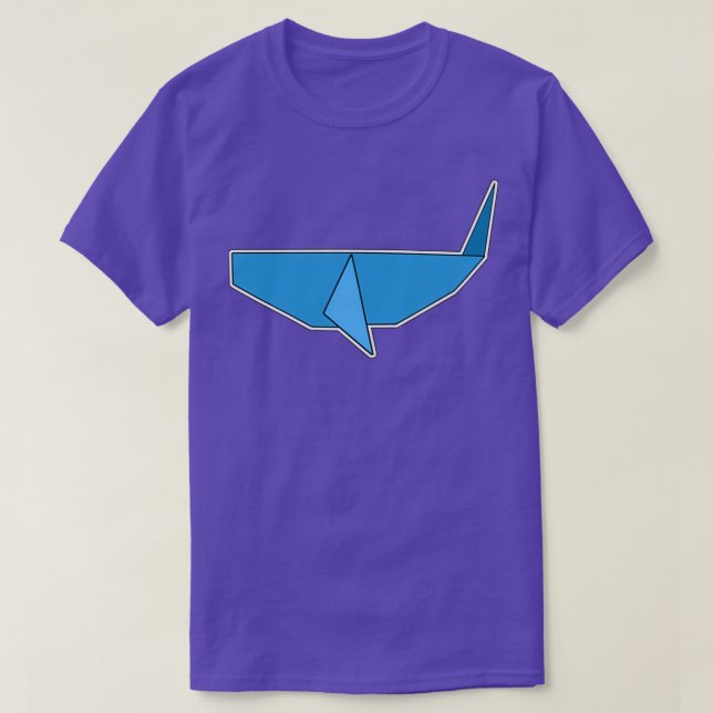 T-shirt Style Sticker Origami de baleine (Design devant)