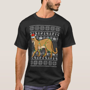 T-shirt Style sucré moche Noël éclaire Père Noël Cougar Ch