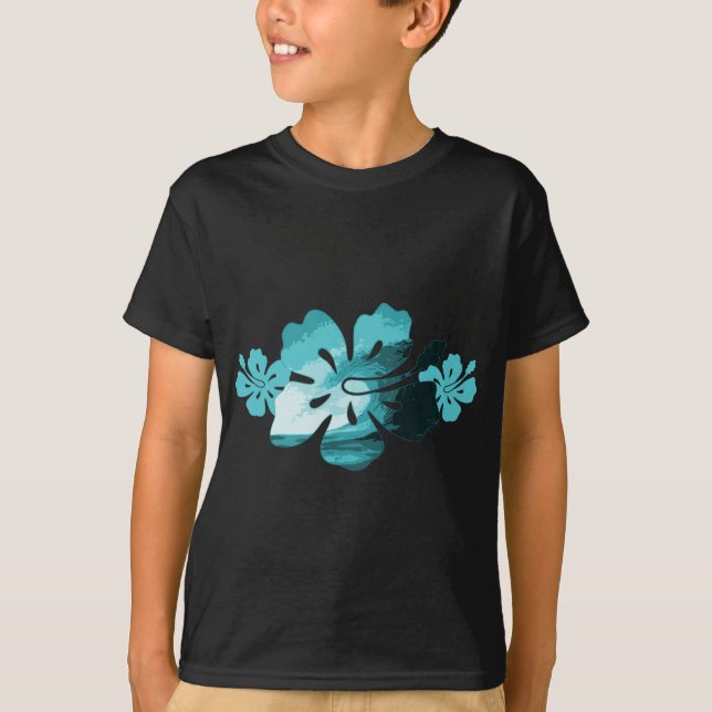 T-shirt Style surf Hibiscus (Devant)