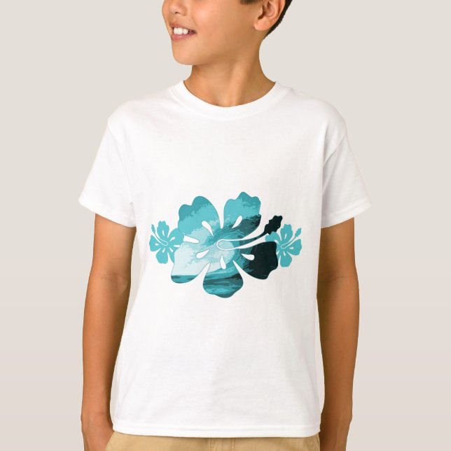 T-shirt Style surf Hibiscus (Devant)