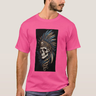 T-shirt Style tatouage cool Gothique Crâne Art Floral Snak