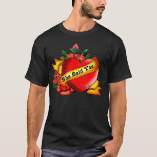 T-shirt Style tatouage, elle a dit oui