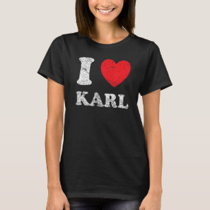 T-shirt Style Usé Grunge en Détresse J'adore Karl