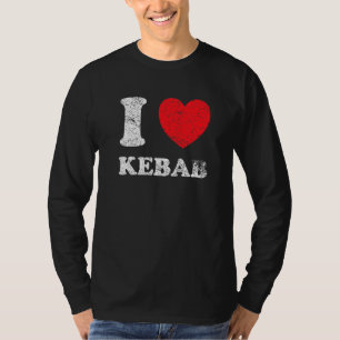 T-shirt Style Usé Grunge en Détresse J'adore Kebab