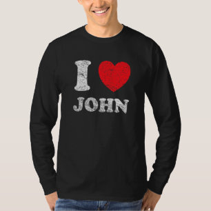 T-shirt Style usé grunge en détresse J'aime John