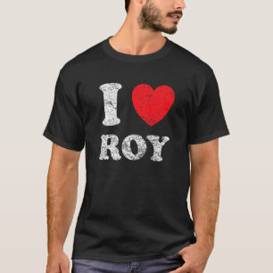 T-shirt Style Usé Grunge en Détresse J'Aime Roy