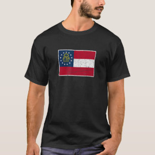 T-shirt Style Vintage de l'État du pavillon de Géorgie