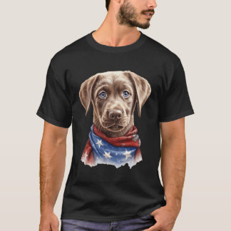 T-shirt Style Vintage de l'illustration de chien