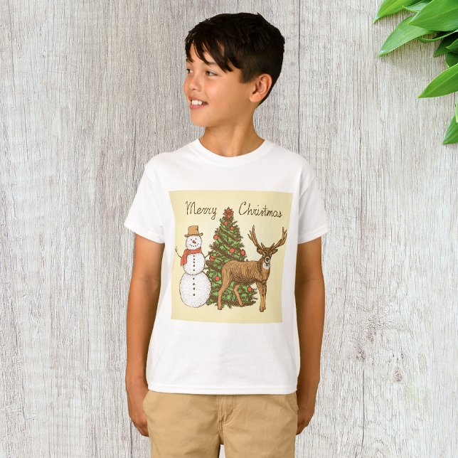 T-shirt Style vintage Joyeux Noël (Créateur téléchargé)