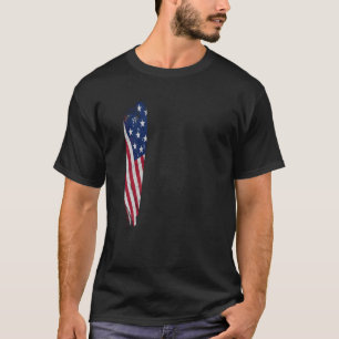 T-shirt Style Vrai Couleurs Drapeau Amérique