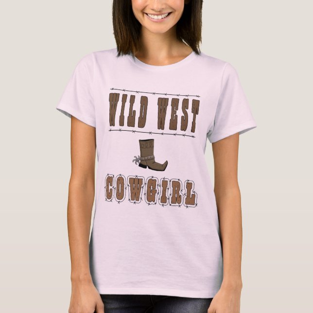 T-shirt Style Wild West Cowgirl (Devant)