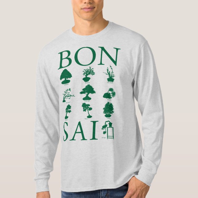 T-shirt Styles de base de l'arbre Bonsai (Devant)